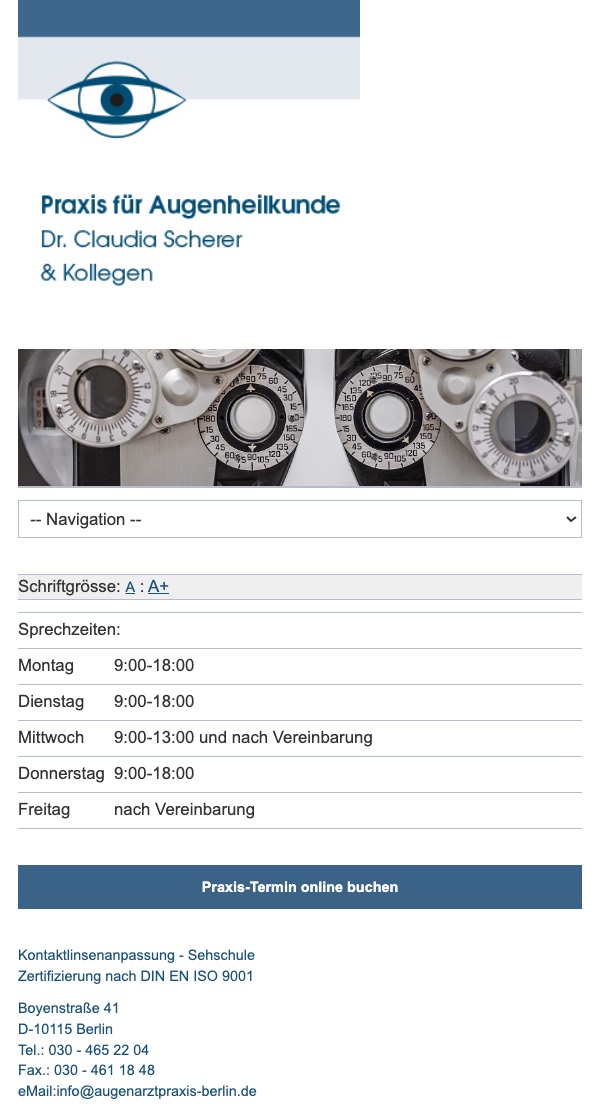 Ihre bisherige Website auf dem Smartphone